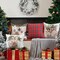 Christmas Pillow Covers 18x18 inch Set of 4 Christmas Tree Gloves Hello Winter Decorative Throw Pillow Covers Winter Farmhouse Decoration for Home Couch 134